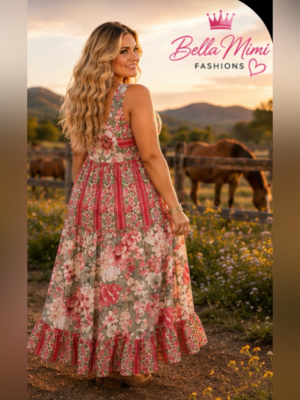 🌺🌸🌹DAVI & DANI Floral Patchwork Boho Maxi Dress – Size 3X 🌸 BRB SL 8 - Picture 5 of 8